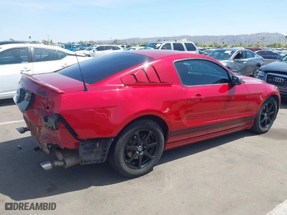 2013 Ford Mustang V6 with VIN 1ZVBP8AM3D5235583, listed as a IAAI auction lot 41988001 with 142,898 mi miles. Bid and sale history available at carsss.com. Image 4.