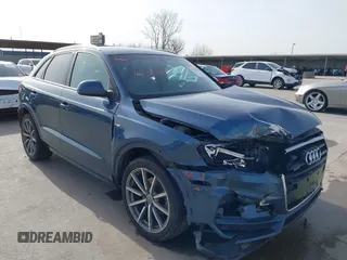 2018 Audi Q3 Premium with VIN WA1ECCFS6JR023085, listed as a IAAI auction lot 41754244 with 48,126 mi miles. Bid and sale history available at carsss.com. Image 1.