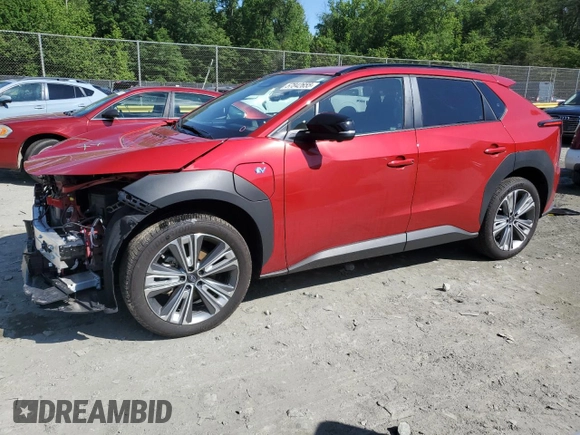 2023 Subaru Solterra Limited with VIN JTMABABA8PA024996, listed as a Copart auction lot 57842655 with 11,080 mi miles and Salvage title. Bid and sale history available at DreamBid. Image 1.