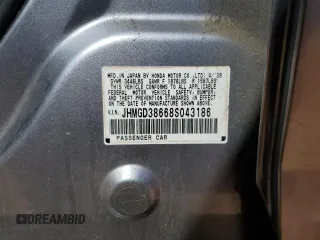 2008 Honda Fit Sport with VIN JHMGD38668S043186, listed as a Copart auction lot 48533055 with 95,396 mi miles and Salvage Title. Bid and sale history available at carsss.com. Image 14.