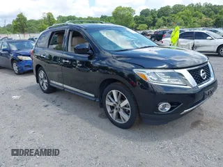 2014 Nissan Pathfinder Platinum with VIN 5N1AR2MM3EC700227, listed as a IAAI auction lot 42711575 with 146,327 mi miles and . Bid and sale history available at DreamBid. Image 1.