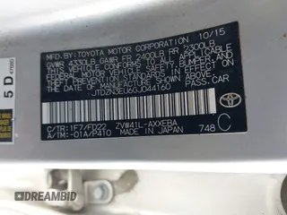 2016 Toyota Prius Two with VIN JTDZN3EU6GJ044160, listed as a IAAI auction lot 41202191 with 146,931 mi miles and . Bid and sale history available at DreamBid. Image 9.