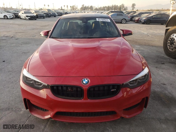 2018 BMW M3 with VIN WBS8M9C54J5L00480, listed as a Copart auction lot 85760624 with NaN miles and Salvage Title. Bid and sale history available at carsss.com. Image 5.