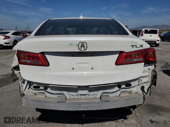2018 Acura TLX w/Technology Pkg with VIN 19UUB1F5XJA000346, listed as a Copart auction lot 49970485 with 27,433 mi miles and Salvage Title. Bid and sale history available at carsss.com. Image 6.