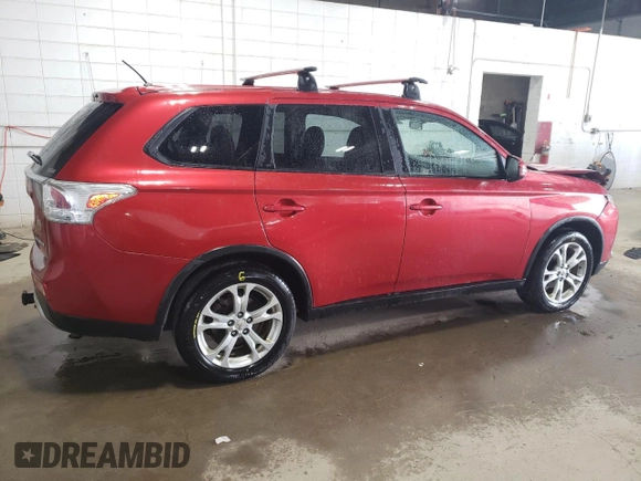 2015 Mitsubishi Outlander SE with VIN JA4AZ3A34FZ001820, listed as a Copart auction lot 53256555 with 131,124 mi miles and Salvage title. Bid and sale history available at DreamBid. Image 3.