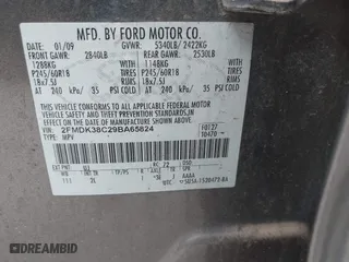 2009 Ford Edge SEL with VIN 2FMDK38C29BA65824, listed as a IAAI auction lot 41915656 with 253,982 mi miles. Bid and sale history available at carsss.com. Image 9.