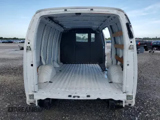 2024 Chevrolet Express Cargo with VIN 1GCWGAFP5R1176615, listed as a Copart auction lot 63656685 with 9,027 mi miles and Clean title. Bid and sale history available at DreamBid. Image 6.
