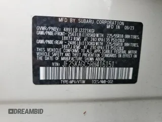 2024 Subaru Forester Special Sports with VIN JF2SKAGC5RH416151, listed as a Copart auction lot 53538145 with 21,665 mi miles and Salvage title. Bid and sale history available at DreamBid. Image 12.
