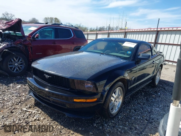 2007 Ford Mustang Deluxe with VIN 1ZVFT80N075253857, listed as a IAAI auction lot 41809040 with Not Provided miles. Bid and sale history available at carsss.com. Image 2.