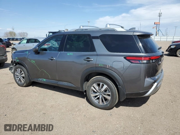 2023 Nissan Pathfinder SL with VIN 5N1DR3CC5PC201153, listed as a Copart auction lot 54053975 with 68,302 mi miles and Salvage title. Bid and sale history available at DreamBid. Image 2.