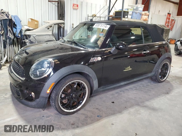 2012 MINI Convertible S z VIN WMWZP3C52CT250657, wystawiony jako Copart lot #83876114 z przebiegiem 18 511 mil mil oraz Szkoda całkowita • Salvage title. Historia ofert i sprzedaży dostępna na DreamBid. Obrazek 1.