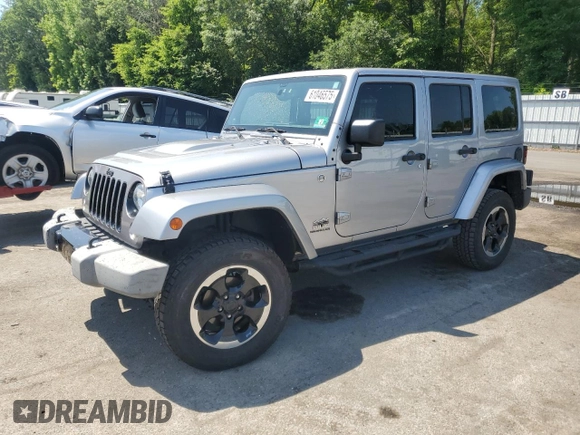 2014 Jeep Wrangler Unlimited Sahara with VIN 1C4BJWEG8EL236951, listed as a Copart auction lot 61046575 with 146,642 mi miles and Salvage title. Bid and sale history available at DreamBid. Image 1.