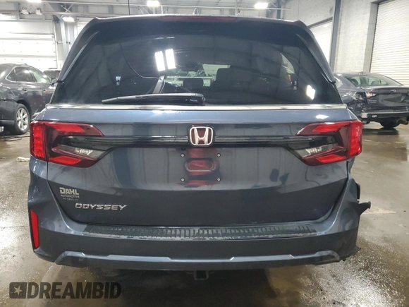 2025 Honda Odyssey EX-L с VIN 5FNRL6H66SB009185, выставлен на аукционе Copart как лот 57158115 с пробегом 8 541 миль миль и Списание • Salvage title. История ставок и продаж доступна на DreamBid. Изображение 6.