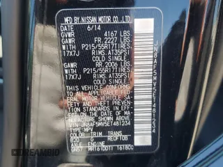 2014 Nissan Juke SL with VIN JN8AF5MV5ET481234, listed as a Copart auction lot 63012025 with 188,729 mi miles and Salvage title. Bid and sale history available at DreamBid. Image 13.