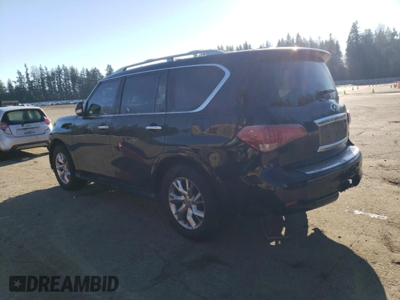 2012 Infiniti QX56 7-passenger z VIN JN8AZ2NE3C9021696, wystawiony jako Copart lot #42432495 z przebiegiem 153 684 mil mil oraz Szkoda całkowita • Salvage title. Historia ofert i sprzedaży dostępna na DreamBid. Obrazek 2.