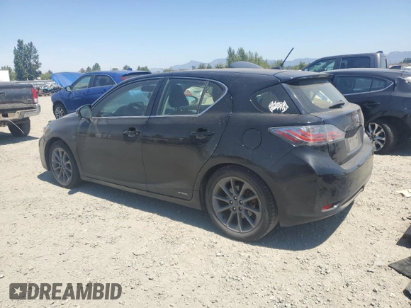 2012 Lexus CT 200h with VIN JTHKD5BH9C2090060, listed as a Copart auction lot 65130135 with Not provided miles and Clean title. Bid and sale history available at DreamBid. Image 2.