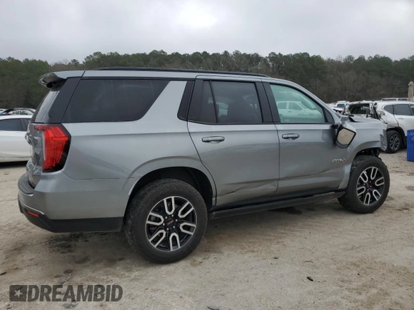 2023 GMC Yukon AT4 with VIN 1GKS2CKD1PR211836, listed as a Copart auction lot 44247245 with 21,756 mi miles and Salvage Title. Bid and sale history available at carsss.com. Image 3.