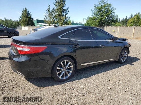 2017 Hyundai Azera with VIN KMHFG4JG2HA588977, listed as a Copart auction lot 61007035 with 76,379 mi miles and Salvage title. Bid and sale history available at DreamBid. Image 3.