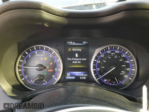 2015 Infiniti Q50 Premium with VIN JN1BV7APXFM356460, listed as a Copart auction lot 46093835 with 149,206 mi miles and Non Repairable. Bid and sale history available at carsss.com. Image 9.