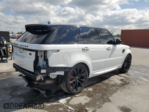 2022 Land Rover Range Rover Sport HST with VIN SALWS2RU8NA233592, listed as a Copart auction lot 52373495 with 52,897 mi miles and Salvage title. Bid and sale history available at DreamBid. Image 3.