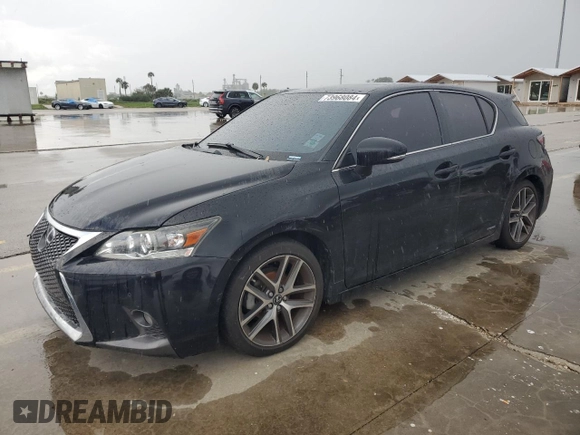 2016 Lexus CT 200h with VIN JTHKD5BH2G2260989, listed as a Copart auction lot 73968084 with Not Provided miles and Salvage Title. Bid and sale history available at DreamBid. Image 1.
