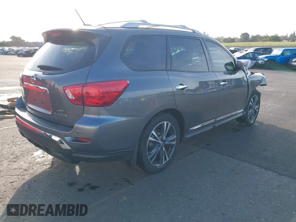 2017 Nissan Pathfinder SL with VIN 5N1DR2MM4HC623692, listed as a IAAI auction lot 40493909 with 68,563 mi miles and . Bid and sale history available at DreamBid. Image 4.