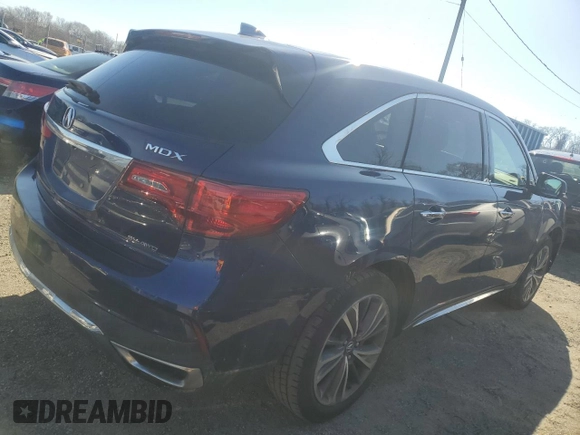 2019 Acura MDX Technology with VIN 5J8YD4H54KL033987, listed as a Copart auction lot 44529105 with 59,097 mi miles and Salvage title. Bid and sale history available at DreamBid. Image 3.
