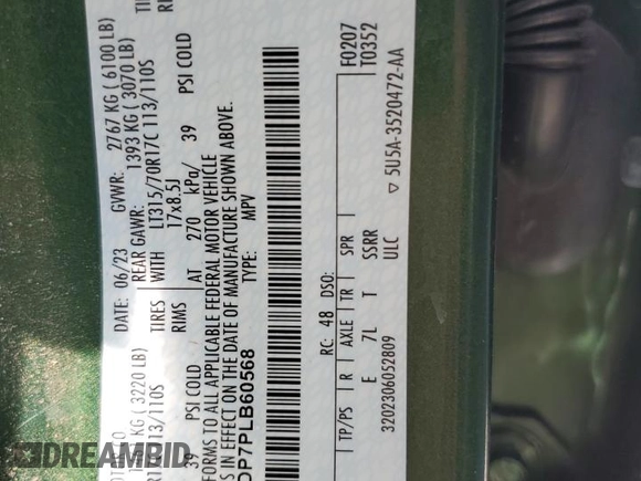2023 Ford Bronco z VIN 1FMEE5DP7PLB60568, wystawiony jako Copart lot #62118915 z przebiegiem 25 681 mil mil oraz Nie do naprawy • Non repairable. Historia ofert i sprzedaży dostępna na DreamBid. Obrazek 13.