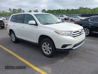 2013 Toyota Highlander with VIN 5TDZA3EH8DS040365, listed as a IAAI auction lot 41939503 with 123,581 mi miles and . Bid and sale history available at DreamBid. Image 1.