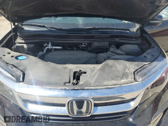 2021 Honda Pilot EX-L with VIN 5FNYF6H52MB100595, listed as a Copart auction lot 54910245 with 48,256 mi miles and Salvage Title. Bid and sale history available at DreamBid. Image 12.