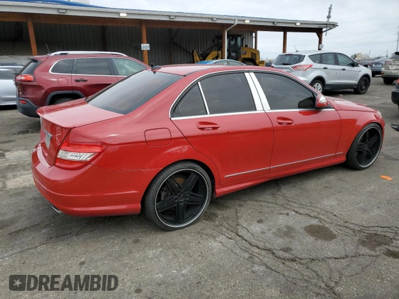 2008 Mercedes-Benz C 350 Sport with VIN WDDGF56X68F137747, listed as a Copart auction lot 50510285 with 106,433 mi miles and Salvage Title. Bid and sale history available at DreamBid. Image 3.