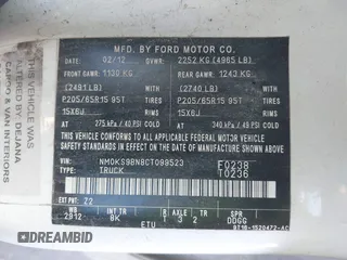 2012 Ford Transit Connect XLT with VIN NM0KS9BN8CT099523, listed as a IAAI auction lot 41473012 with Not provided miles and . Bid and sale history available at DreamBid. Image 9.
