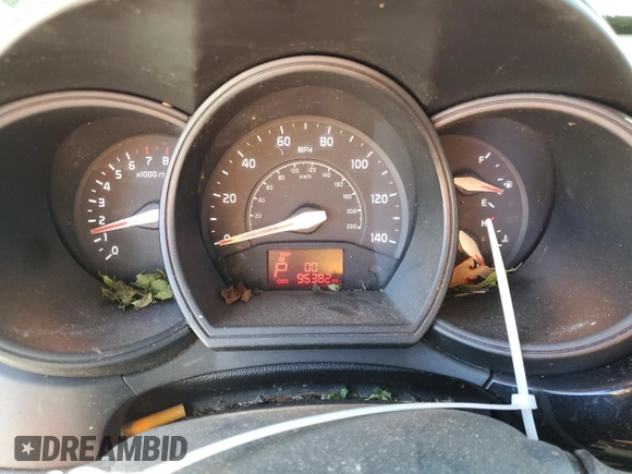 2016 Kia Rio LX with VIN KNADM5A36G6638950, listed as a Copart auction lot 48258865 with 96,382 mi miles and Salvage Title. Bid and sale history available at carsss.com. Image 9.