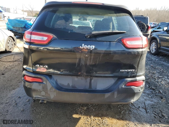 2014 Jeep Cherokee Sport with VIN 1C4PJMAB7EW174039, listed as a Copart auction lot 42774755 with 111,329 mi miles and Salvage Title. Bid and sale history available at carsss.com. Image 6.