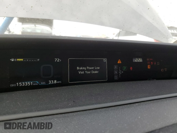 2017 Toyota Prius Two with VIN JTDKBRFU6H3049408, listed as a Copart auction lot 46147355 with 153,351 mi miles and Salvage Title. Bid and sale history available at DreamBid. Image 9.