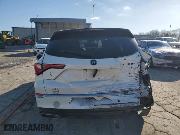 2022 Acura MDX w/Advance Package with VIN 5J8YE1H87NL047599, listed as a Copart auction lot 46149025 with 0 mi miles and Salvage Title. Bid and sale history available at carsss.com. Image 6.