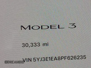 2023 Tesla Model 3 with VIN 5YJ3E1EA8PF626235, listed as a IAAI auction lot 42022893 with 30,333 mi miles and . Bid and sale history available at DreamBid. Image 16.