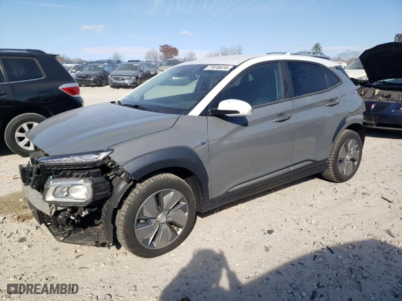 2020 Hyundai Kona Electric SEL with VIN KM8K23AG9LU067785, listed as a Copart auction lot 77616414 with 65,770 mi miles and Salvage Title. Bid and sale history available at carsss.com. Image 1.