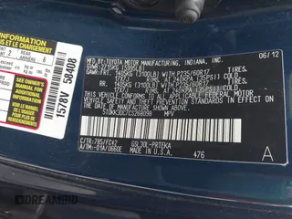 2012 Toyota Sienna LE AAS с VIN 5TDKK3DC7CS268098, выставлен на аукционе IAAI как лот 42451544 с пробегом 265 316 миль миль и . История ставок и продаж доступна на DreamBid. Изображение 9.