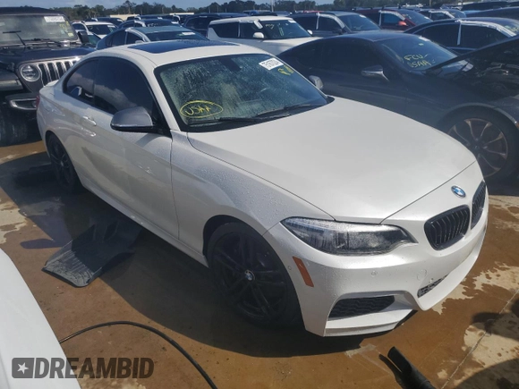 2018 BMW 2 Series M240i with VIN WBA2J5C55JVC07224, listed as a Copart auction lot 75167024 with 0 mi miles and Non Repairable. Bid and sale history available at carsss.com. Image 4.