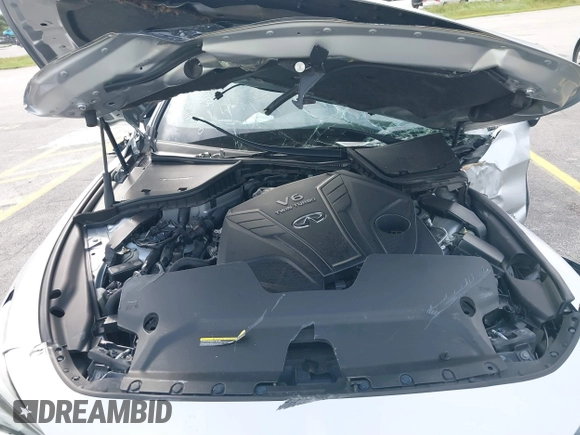 2020 Infiniti Q60 Luxe with VIN JN1EV7EK5LM340383, listed as a IAAI auction lot 40920550 with 59,690 mi miles and . Bid and sale history available at carsss.com. Image 10.