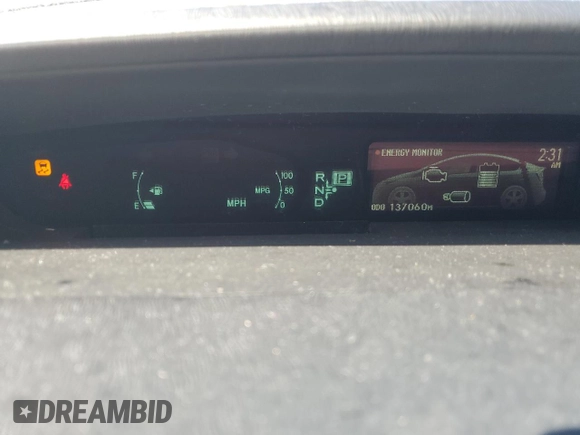 2013 Toyota Prius One with VIN JTDKN3DU8D5641995, listed as a Copart auction lot 55782455 with 137,060 mi miles and Salvage Title. Bid and sale history available at DreamBid. Image 9.