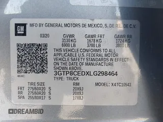 2020 GMC Sierra 1500 Elevation with VIN 3GTP8CEDXLG298464, listed as a IAAI auction lot 41478489 with 48,971 mi miles and . Bid and sale history available at DreamBid. Image 9.