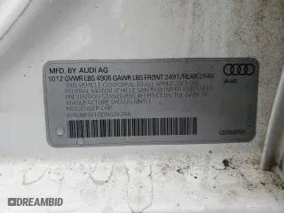 2013 Audi A4 Premium with VIN WAUBFAFL0DN026246, listed as a Copart auction lot 42875345 with 148,375 mi miles and Clean Title. Bid and sale history available at carsss.com. Image 12.