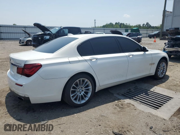 2013 BMW 7 Series 750Li with VIN WBAYE8C55DD133309, listed as a Copart auction lot 60656455 with 182,562 mi miles and Salvage title. Bid and sale history available at DreamBid. Image 3.