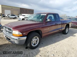2000 Dodge Dakota Sport with VIN 1B7GL22NXYS695274, listed as a Copart auction lot 52212485 with 105,592 mi miles and Salvage Title. Bid and sale history available at carsss.com. Image 1.