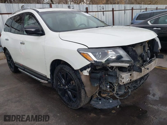 2017 Nissan Pathfinder S with VIN 5N1DR2MM6HC660212, listed as a IAAI auction lot 41905628 with 123,669 mi miles and . Bid and sale history available at DreamBid. Image 1.
