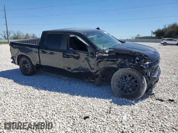 2022 Chevrolet Silverado 1500 RST with VIN 1GCUDEED5NZ530112, listed as a Copart auction lot 49636035 with 53,193 mi miles and Salvage Title. Bid and sale history available at DreamBid. Image 4.