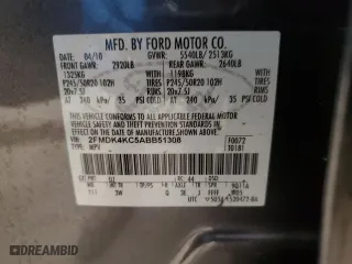 2010 Ford Edge Limited with VIN 2FMDK4KC5ABB51308, listed as a Copart auction lot 51109665 with 56,352 mi miles and Salvage Title. Bid and sale history available at carsss.com. Image 15.