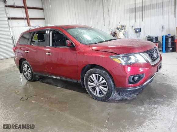2018 Nissan Pathfinder SL with VIN 5N1DR2MM2JC655496, listed as a Copart auction lot 48126015 with 134,351 mi miles and Salvage Title. Bid and sale history available at carsss.com. Image 4.